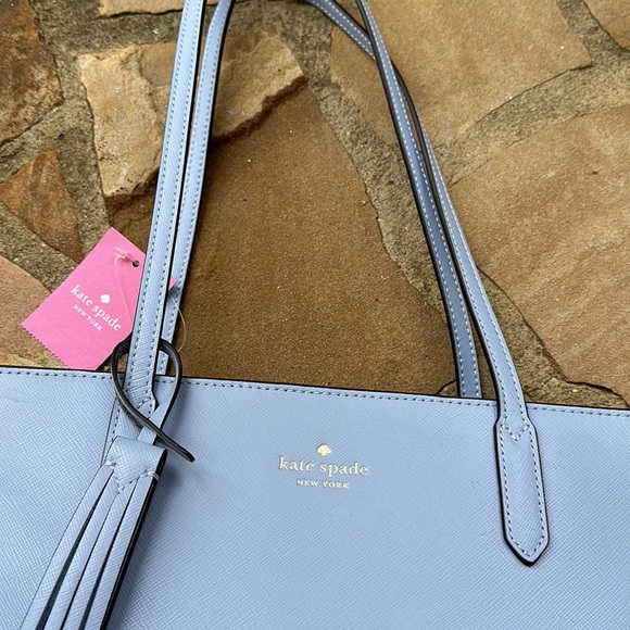 Kate Spade Purse Jana Tote periwinkle blue leather NWT style K8150 - Picture 4 of 8